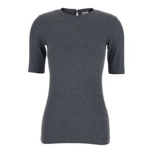 Brunello Cucinelli Women Ribbed 3/4 Sleeves Tshirt